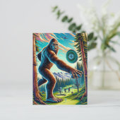 Disc Golf Bigfoot in de Bossen Briefkaart (Staand voorkant)