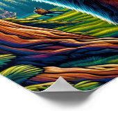 Disc Golf Bigfoot in de Bossen Poster (Hoek)