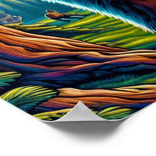 Disc Golf Bigfoot in de Bossen Poster (Hoek)