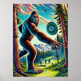 Disc Golf Bigfoot in de Bossen Poster
