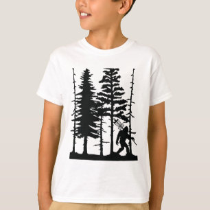 Disc Golf Bigfoot Verbergt Wilde Dieren Bomen Natu T-shirt
