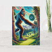 Disc Golf Bigfoot Verjaardag Kaart (Voorkant)