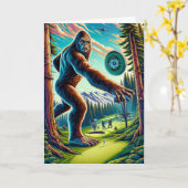 Disc Golf Bigfoot Verjaardag Kaart (Gele Bloem)