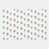 Disc Golf Black, Lime Green en White Birthday Inpakpapier Vel (Voorkant)