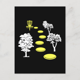Disc Golf Bossen Disc Golfer Gift Briefkaart