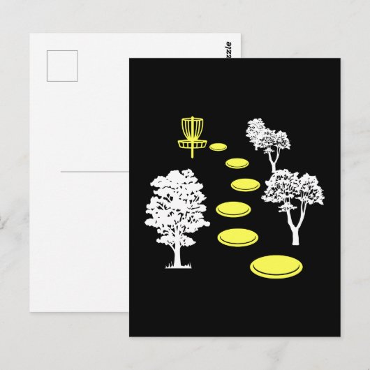 Disc Golf Bossen Disc Golfer Gift Briefkaart (Voorkant / Achterkant)