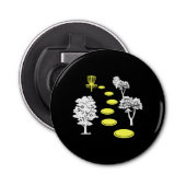 Disc Golf Bossen Disc Golfer Gift Button Flesopener (Voorkant)