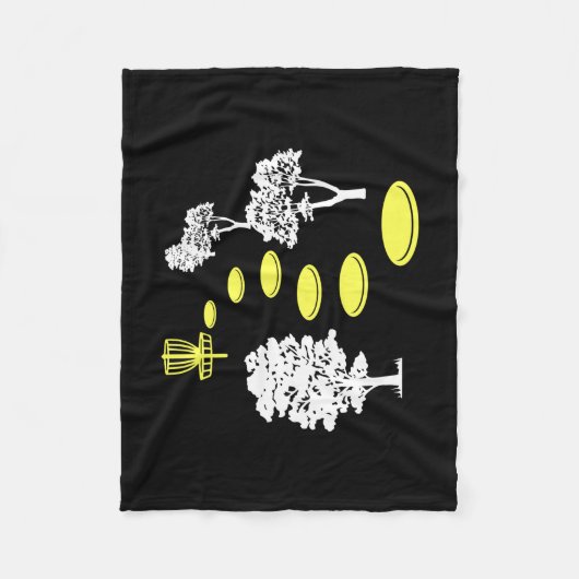Disc Golf Bossen Disc Golfer Gift Fleece Deken (Voorkant)