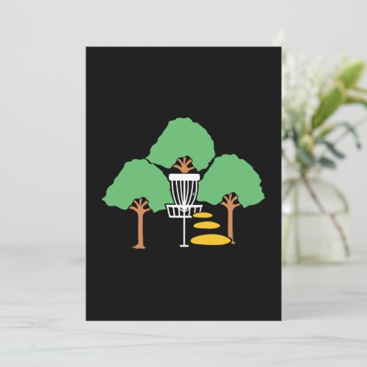 Disc Golf Bossen Disc Golfer Gift Kaart (Staand voorkant)