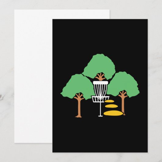 Disc Golf Bossen Disc Golfer Gift Kaart (Voorkant / Achterkant)