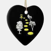 Disc Golf Bossen Disc Golfer Gift Keramisch Ornament (Rechts)
