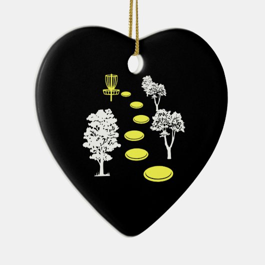 Disc Golf Bossen Disc Golfer Gift Keramisch Ornament (Rechts)