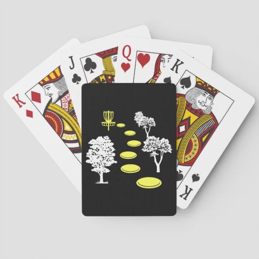 Disc Golf Bossen Disc Golfer Gift Pokerkaarten (Achterkant)