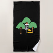 Disc Golf Bossen Disc Golfer Gift Strandlaken (Voorkant)