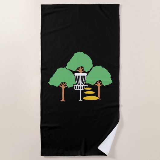 Disc Golf Bossen Disc Golfer Gift Strandlaken (Voorkant)