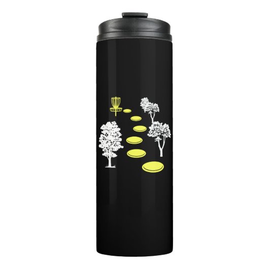 Disc Golf Bossen Disc Golfer Gift Thermosbeker (Voorkant)