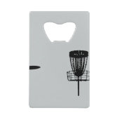 Disc Golf Bottle Open - Obey the Line Creditkaart Flessenopener (Voorkant)