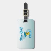Disc Golf Chick #3 Bagagelabel (Voorkant verticaal)