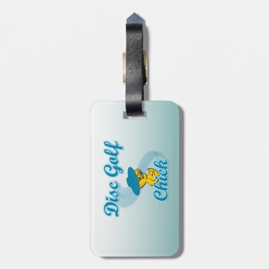 Disc Golf Chick #3 Bagagelabel (Achterkant verticaal)