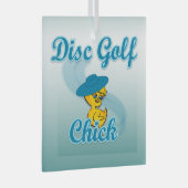 Disc Golf Chick #3 Glas Ornament (Voorkant Rechts)