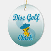 Disc Golf Chick #3 Keramisch Ornament (Links)