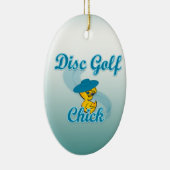 Disc Golf Chick #3 Keramisch Ornament (Rechts)
