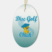 Disc Golf Chick #3 Keramisch Ornament (Links)