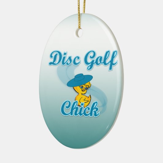 Disc Golf Chick #3 Keramisch Ornament (Links)