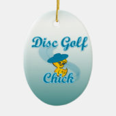 Disc Golf Chick #3 Keramisch Ornament (Voorkant)