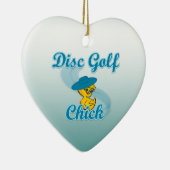 Disc Golf Chick #3 Keramisch Ornament (Rechts)