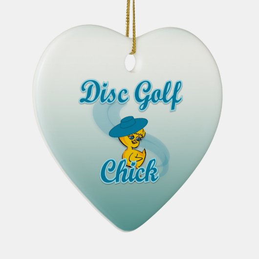 Disc Golf Chick #3 Keramisch Ornament (Rechts)