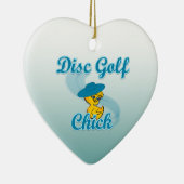 Disc Golf Chick #3 Keramisch Ornament (Rechts)