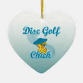 Disc Golf Chick #3 Keramisch Ornament (Voorkant)