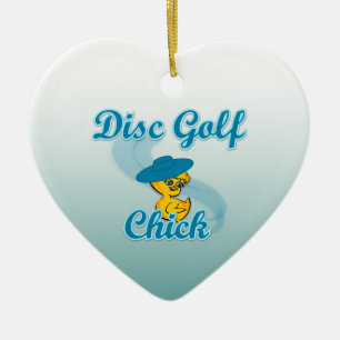 Disc Golf Chick #3 Keramisch Ornament