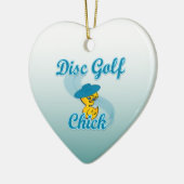 Disc Golf Chick #3 Keramisch Ornament (Links)