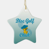 Disc Golf Chick #3 Keramisch Ornament (Rechts)
