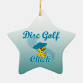 Disc Golf Chick #3 Keramisch Ornament (Voorkant)