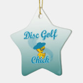 Disc Golf Chick #3 Keramisch Ornament (Links)