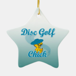 Disc Golf Chick #3 Keramisch Ornament