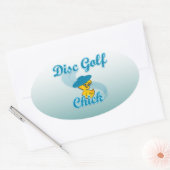 Disc Golf Chick #3 Ovale Sticker (Envelop)