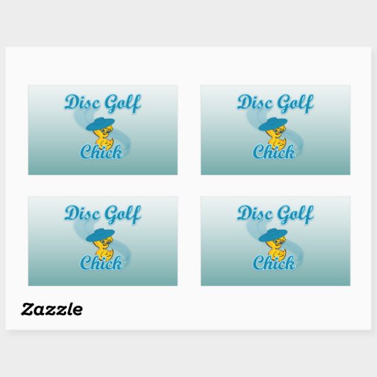 Disc Golf Chick #3 Rechthoekige Sticker (Vel)