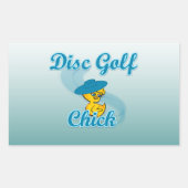 Disc Golf Chick #3 Rechthoekige Sticker (Voorkant)