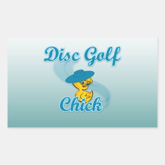 Disc Golf Chick #3 Rechthoekige Sticker (Voorkant)