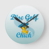Disc Golf Chick #3 Ronde Klok (Voorkant)