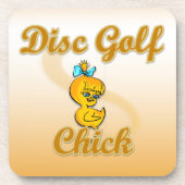 Disc Golf Chick Drankjes Onderzetter (Voorkant)