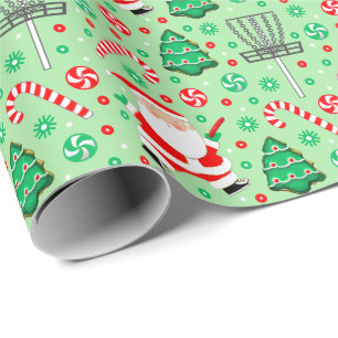Disc Golf Christmas Gift Wrapping Paper Cadeaupapier