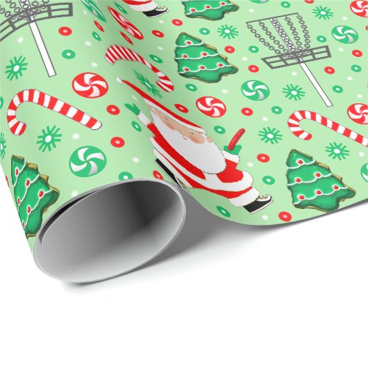 Disc Golf Christmas Gift Wrapping Paper Cadeaupapier (Rol Hoek)