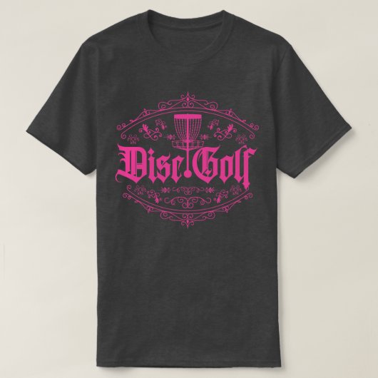 Disc Golf Classic Speler Roze T-shirt (Design voorkant)
