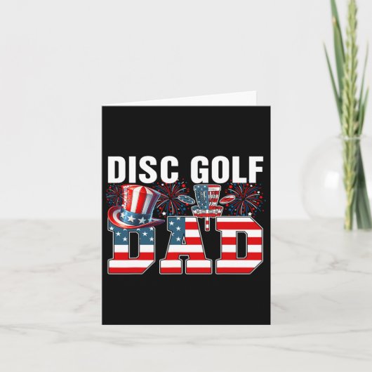 Disc Golf Dad 4th of July Kostuumspeler Matching Kaart (Voorkant)