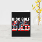 Disc Golf Dad 4th of July Kostuumspeler Matching Kaart (Gele Bloem)